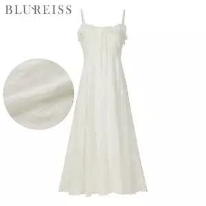 [블루레이스] 블라썸 펀칭 티어드 롱 원피스_B6M1OP3251