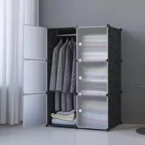 조립식옷장 DIY 복합 / 조립식 옷장 선반수납장(4칸)(75x111cm)