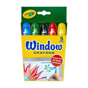 크레욜라 워셔블 윈도우 크레용, 유리 및 위한 용품, 소녀를 아트 소년 선물 카운트, 5가지 다양한 색상,