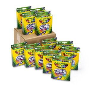 크레욜라 울트라 클린 워셔블 대형 크레용, 학용품, 12팩 대량 16개들이