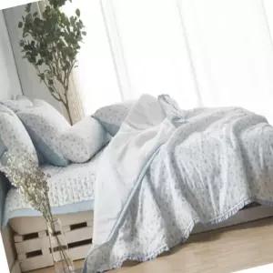 냉감 베드스프레드 퀸세트 블루 담요 블랭킷 베갯잇