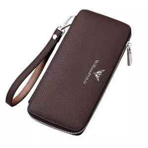고급 남자 가죽 클러치 데일리 장지갑 브라운 지갑 Kjj6+2vtW