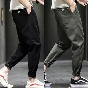 면바지 밴딩 배기팬츠 캐주얼바지 남성슬랙스 롤업 (HSJ-WFGY58D)