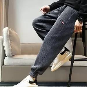 남성 겨울 보온성 좋은 코듀로이 기모 안감 밴딩팬츠 (HSJ-WFFX22Z)