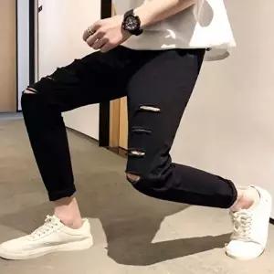 남성하의 슬림팬츠 컷팅 스키니 패션바지 데일리룩 (HSJ-W9315FF)