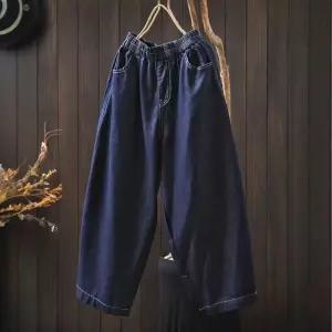 여사친 여름 캐주얼 스타일 완성 일자핏 청바지 얇은 밴딩 허리 슬림핏 7부 SPO마켓2