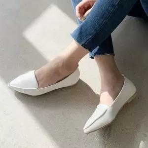 세미 캐주얼 로퍼 구두 스틸레토 뾰족코 플랫 슈즈 펌프스