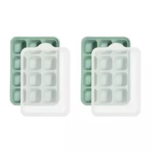 에디슨 실리콘 이유식 큐브 냉동 소분 12구 민트 X2 BNS