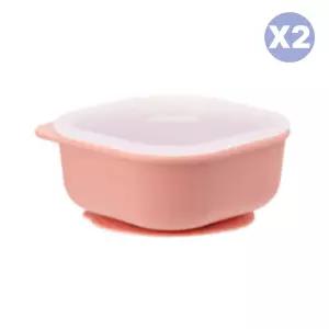 에디슨 유아식기 아기그릇 자기주도 흡착볼 핑크 X2 BNS