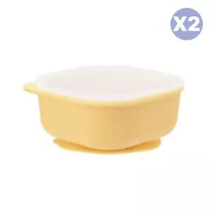 에디슨 아기그릇 자기주도 간식볼 흡착볼 옐로우 X2 BNS