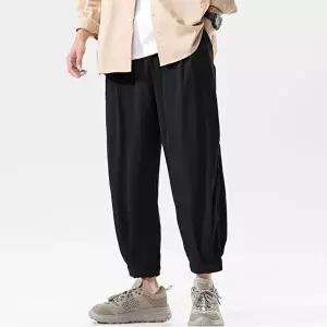 남성 조거팬츠 9부 조거바지 배기 4컬러 허리밴딩팬츠 (HSJ-WCEE46D)