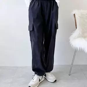 스트링 골덴 와이드팬츠 남자 코듀로이 골덴 통바지 (HSJ-WDE2C4C)