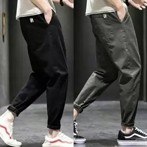 배기팬츠 면바지 롤업 남성슬랙스 캐주얼바지 밴딩 (HSJ-W7910E3)