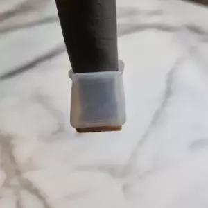 ( )실리콘 의자발캡 원형 대형 진갈색 4P 세트 소음 방지 바닥보호 체어다리 커버 긁힘 패드