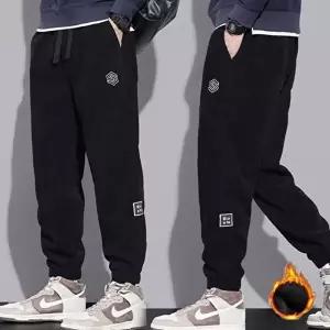 남성 2컬러 자수 로고 코듀로이 기모 밴딩 조거팬츠 (HSJ-WFG9HWH)