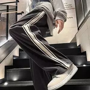 남자 2컬러 겨울 골덴바지 옆줄 패치 통바지 밴딩팬츠 (HSJ-WFG3VC6)