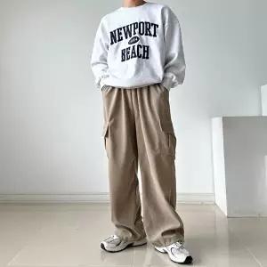 남성 5컬러 폴틴 골덴 코듀로이 카고 조거 와이드팬츠 (HSJ-WFFLR0M)