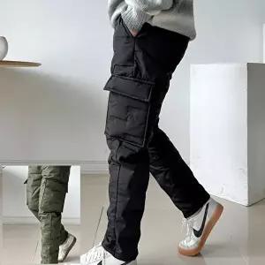 카고형 남자패딩바지 패딩슬랙스 조거방풍바지 (HSJ-WDF3E2C)