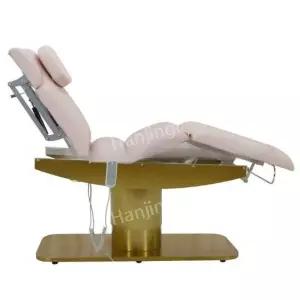 미용침대 전동리프트 시술침대 속눈썹 받침대 자수침대 무늬 미용실 금색