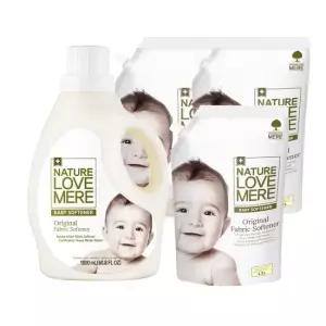 아기섬유유연제 용기형 1.8L 1개+리필형1.3L 3개