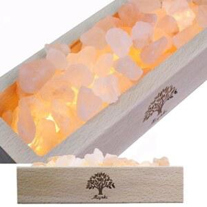 MLYNKL 히말라야 소금 램프 - 나무 있는 전원, USB 300G, 핑크 베이스가