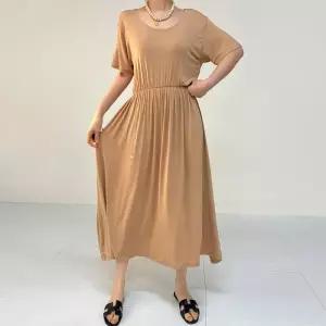 빅사이즈 604 가벼운실키주름원피스 DBAX583