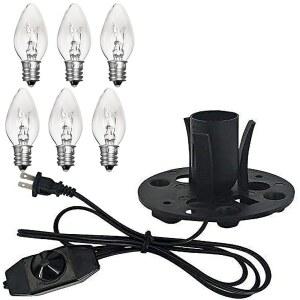 히말라야 소금 램프 코드, 조광기 스위치, 크리스마스 어셈블리가 전구, 제어 베이스