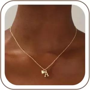 자오게 엄마 딸을 위한 선물 - 여성 소녀 주얼리를 골드/실버 하트 이니셜 목걸이 청소년 펜던트 생일
