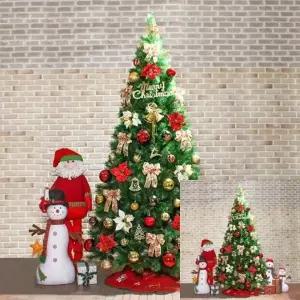 ( )270cm 카니발 골드 레드 고급 대형 솔잎트리 풀세트 아파트 크리스마스트리풀세트