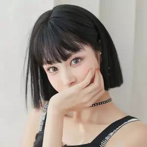 칼단발 통가발 내추럴블랙 WFLOVI5