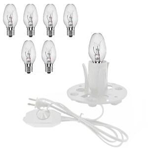 조광 스위치가 있는 KODBPJ 히말라야 소금 코드, 제어 램프 전구, 조광기 크리스마스