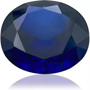 그리린스 타원형 루즈 합성 사파이어 스톤 로얄 블루 코룬덤 보석 컷 3A VVS (1Pcs)