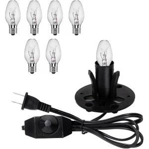 디머 스위치와 6팩 15W E12 할로겐 소금 포함된 램프 울루레투스 전구가 히말라야