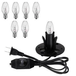 KODBPJ 히말라야 소금 램프 코드, 디머 스위치, 전구, 및 베이스 제어 크리스마스