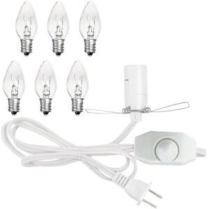 히말라야 소금 램프 코드 교체용 조광 1.5M(5피트) 코드, 스위치 크리스마스 전구,