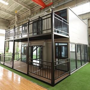 2층 복층형 럭셔리 빌라 컨테이너 하우스 40피트 확장형 조립식 모던 주택 완비된 인테리어 디자인 포함