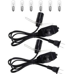 히말라얀 소금 램프 코드, 디머 스위치, 크리스마스 및 어셈블리 전구, 베이스 히말 제어