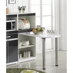 모던 오픈 수납 주방 라운드 식탁 렌지대(2색) 미니 선반 전자렌지 레인지