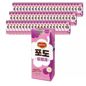 [셀러허브]롯데 델몬트 포도 드링크팩 190ml X 64팩 과일주스 음료수 (S19296210)
