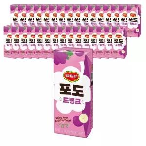 [셀러허브]롯데 델몬트 포도 드링크팩 190ml X 32팩 과일주스 (S19389959)