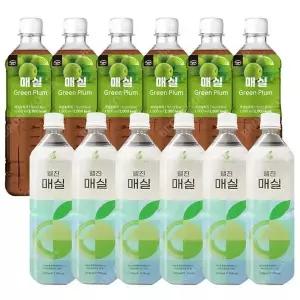[셀러허브]웰진 매실 1L 6개 +까르페 매실차 1L 6개 액상음료 (S31187971)