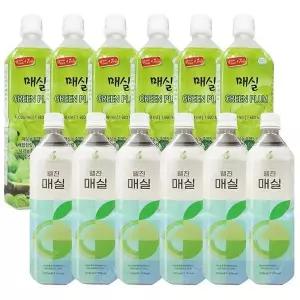 [셀러허브]웰진 매실 1L 6개 +스위트코리아 매실 1L 6개 액상음료 (S31187990)