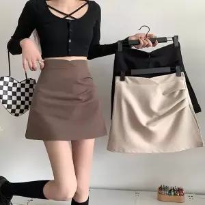 [하프클럽/]페미닌룩 A라인 하이웨스트 허리포인트 속바지 스커트