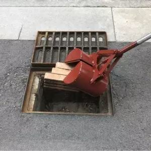 하수구 맨홀 집게 청소 슬러지 낙엽 우물 2m