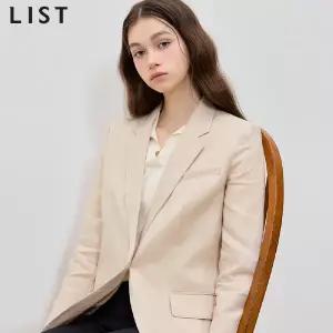 [리스트] 격식있는 린넨100프로 세미오버핏 원버튼 재킷
