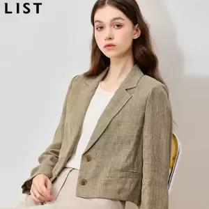 [리스트] 품격있는 린넨소재 글렌 크롭 재킷
