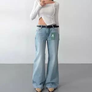 [신세계라이브쇼핑][옷자락] 여자 루즈핏 로우라이즈 골반팬츠 워싱 논스판 청바지