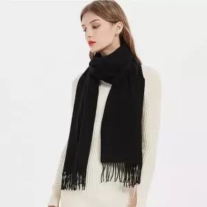 양면 무지 겨울 간절기 목도리 블랙 1품목