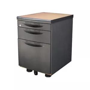 HS 블랙사출 이동서랍 서랍장 사무용 책상 3단서랍 이동서랍 책상서랍 3단서랍 사무용서랍