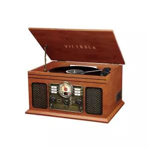 빅트롤라 LP 플레이어 턴테이블 CD플레이어 스피커 입문 LP판 FM라디오 레트로 퀸시 [H@lu]